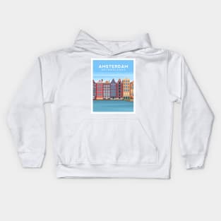 Amsterdam Canal Houses, The Netherlands Kids Hoodie